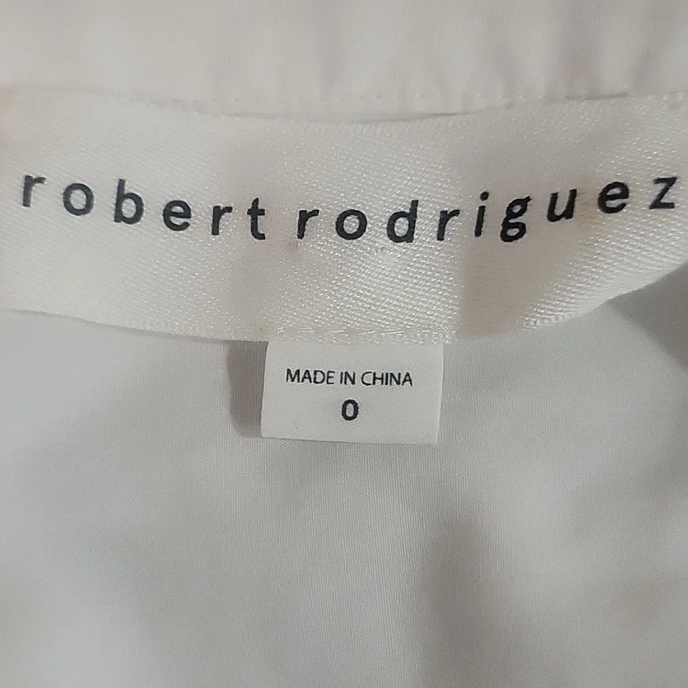 Robert Rodriguez 100% Cotton Button Down Long Sleeve Shirt Tie Sleeve Size 0 - Picture 3 of 5